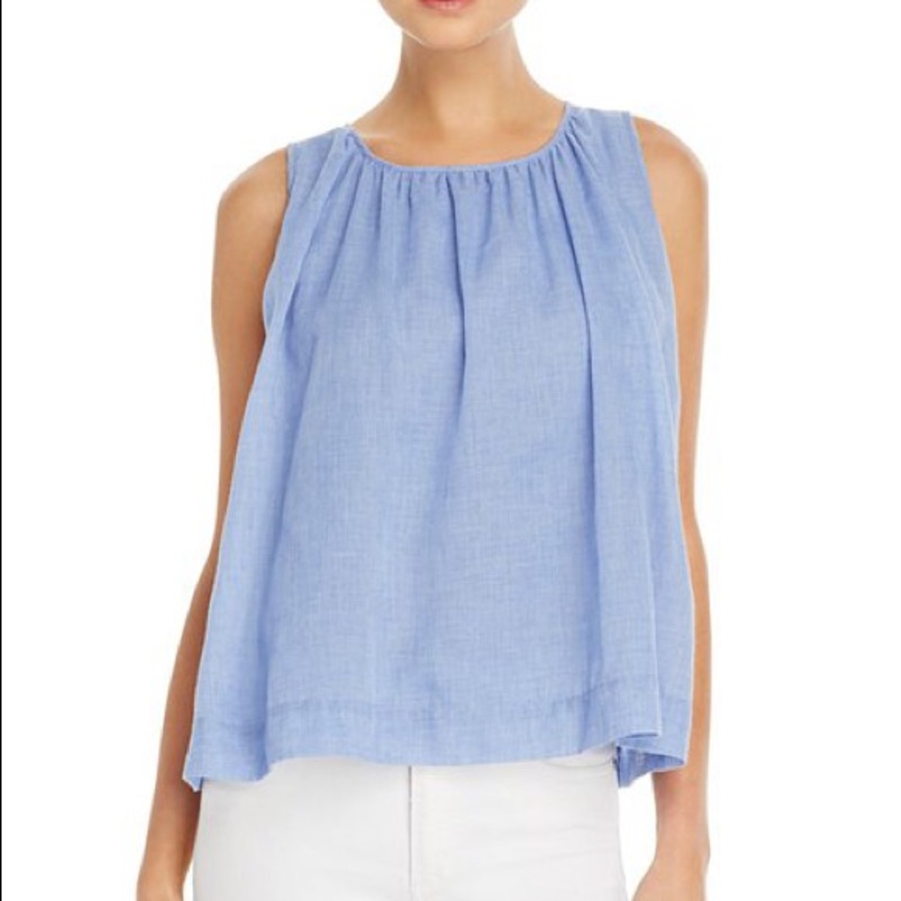 J Brand Fashion Isla Chambray Top Blue Dreams